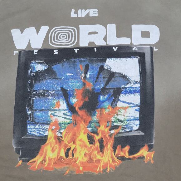 Astro World Brown Unisex Tee (Cactus Jack) "General Admission Live" - Size XXL - Picture 2 of 5